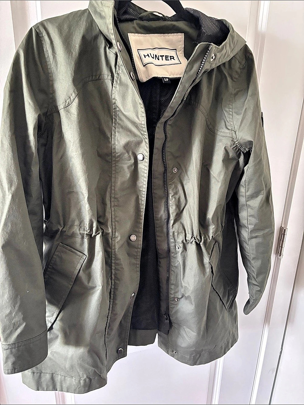 Hunter Original Lightweight Rubberised Jacket Olive Utility Jacket Small